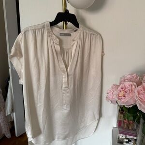 Vince cream silk blouse